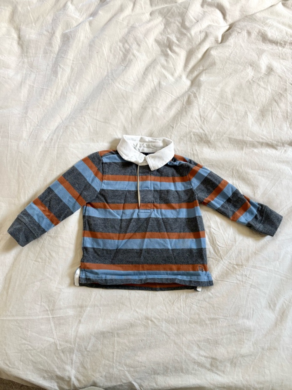 Janie and Jack 100% Cotton Striped Rugby Shirt size 6-12 mo